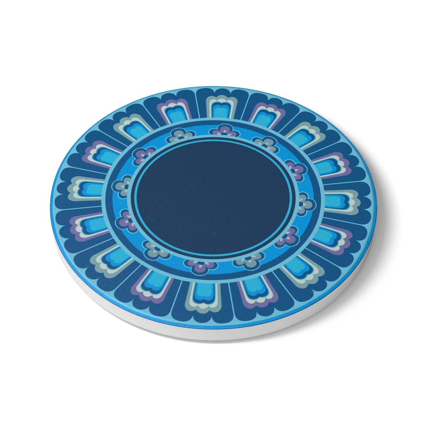 Colorful Floral Ceramic Coaster - Perfect for Home Decor & Gifts