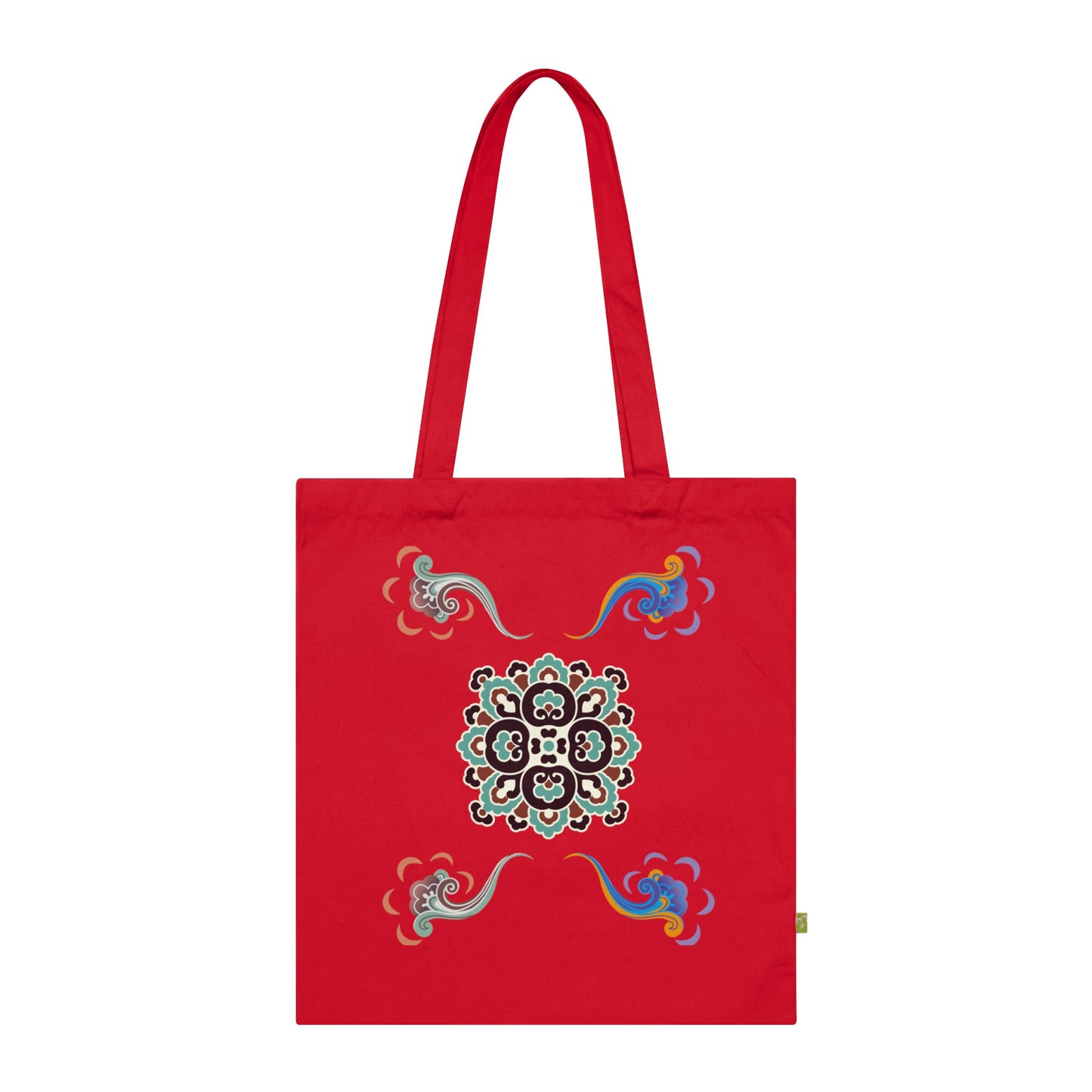 Stylish Organic Cotton Tote Bag with Dragon & Floral Designs
