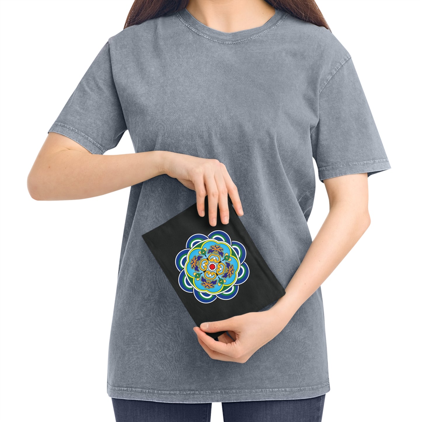 Artistic Floral Pouch - 'Strength in Softness' Design