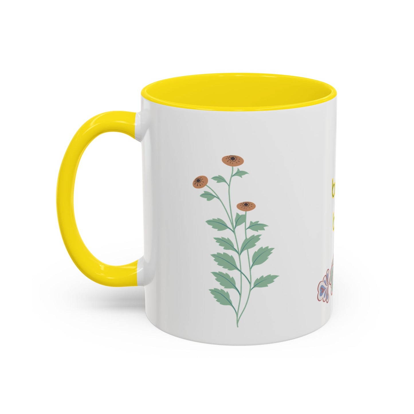 Floral Mug with “Breathe in Bloom” Design